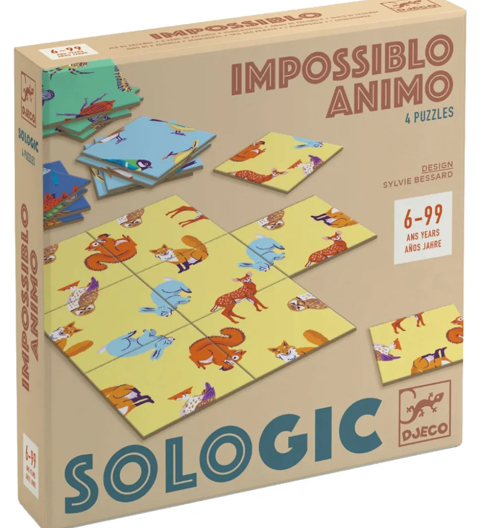 Djeco Puslespil - 9x4 Brikker - Animo