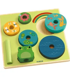 Djeco Puslespil/Stabelelegetøj - 8 Dele - Træ - Rainbow