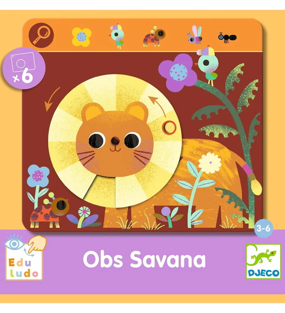 Djeco Spil - Find Og Drej - Obs Savana