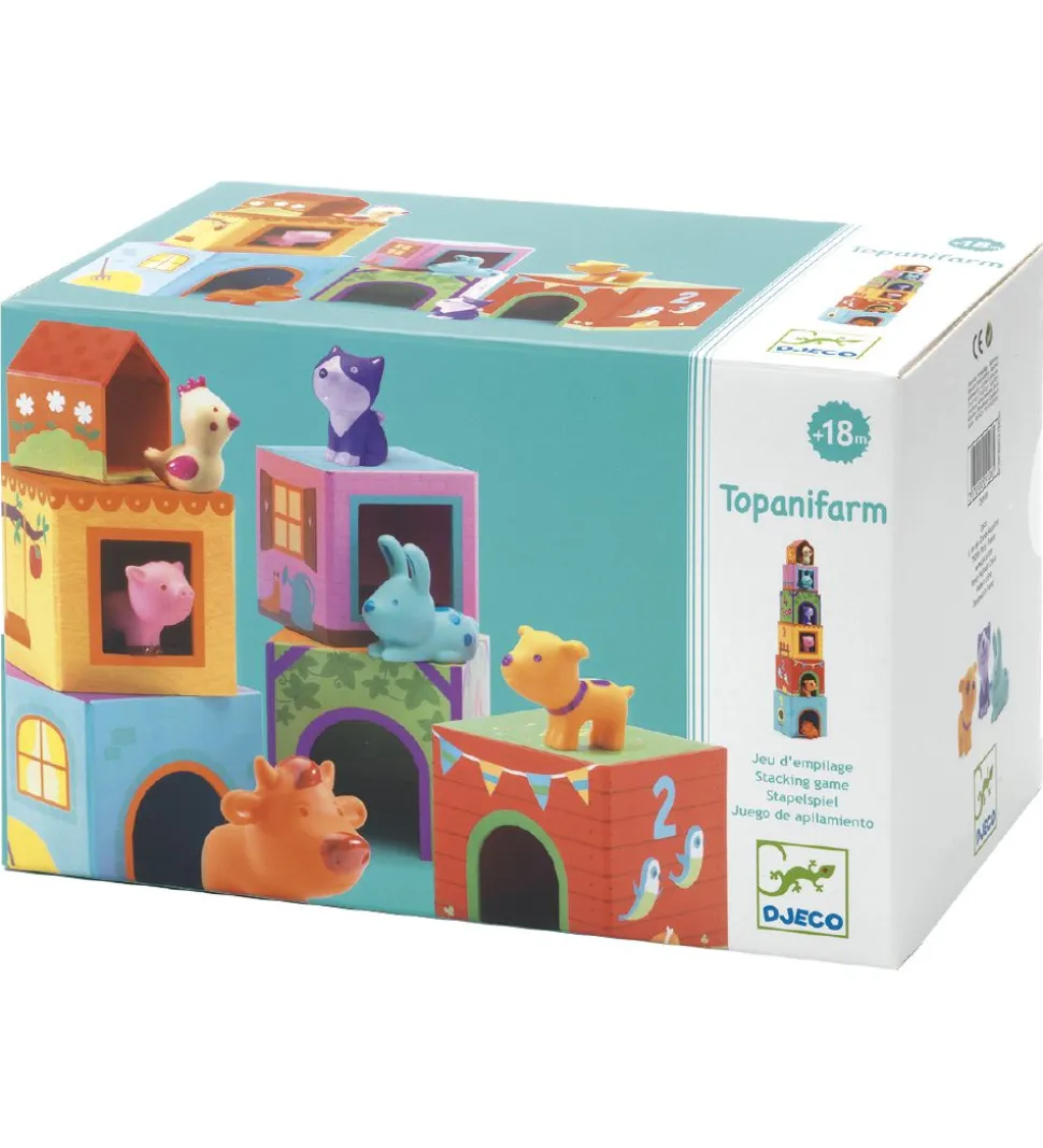 Djeco Stablelegetøj - 12 Dele - Bondegård