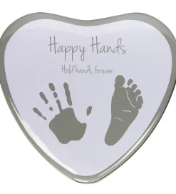 Dooky Hånd- og Fodaftrykssæt - Happy Hans 2D Heart - Silver