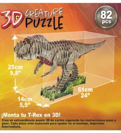Educa 3D-Puslespil - T-Rex - 82 Brikker