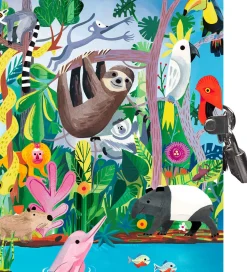 Eeboo Dagbog m. Lås - Regnskoven