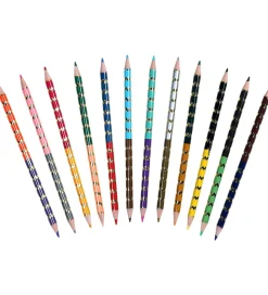 Eeboo Farveblyanter - Dobbeltsidet - 12-pak