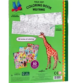 Eeboo Fold Ud Malebog m. Klistermærker - Vilde Dyr