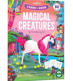 Eeboo Malebog - Lær At Tegne - Magiske Skabninger