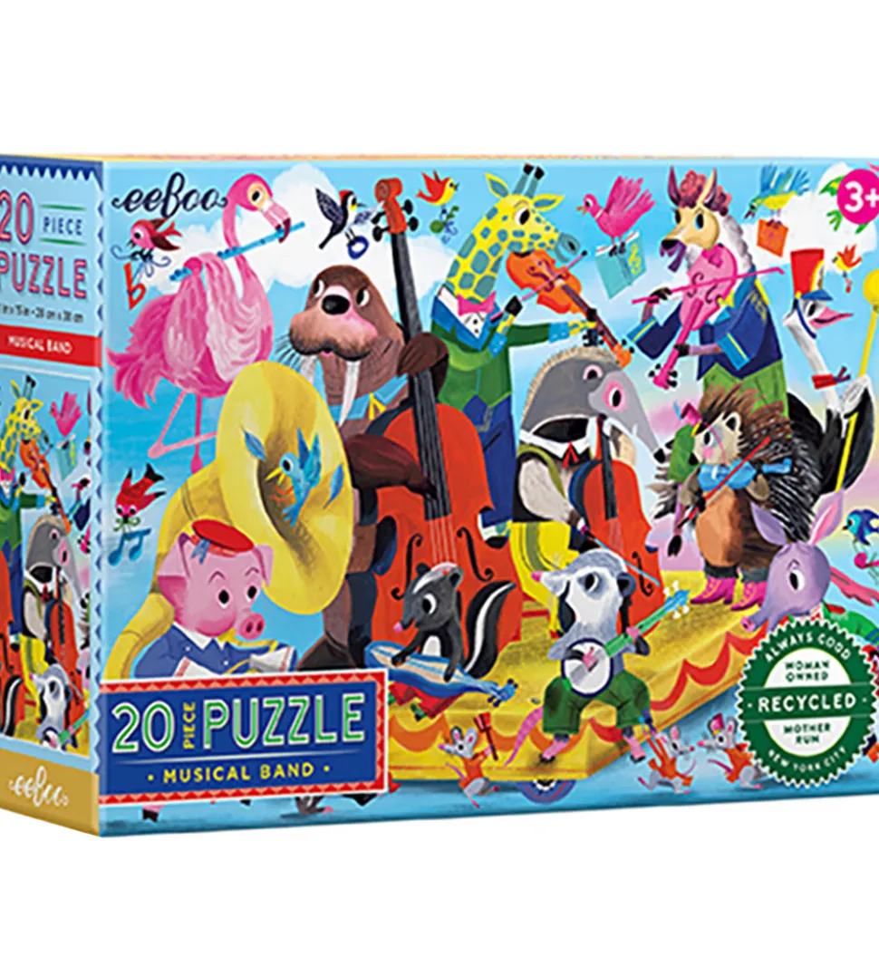 Eeboo Puslespil - 20 Brikker - 28x38 cm - Bandet Spiller