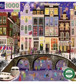 Eeboo Puslespil - 1000 Brikker - 58,4x58,4 cm - Magical Amsterda
