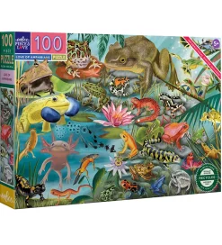 Eeboo Puslespil - 100 Brikker - 40,6x61 cm - Amfibier