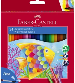 Faber-Castell Farveblyanter - Akvarel - 24 stk + 1 Pensel