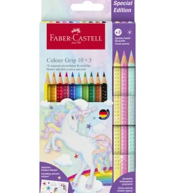Faber-Castell Farveblyanter - Trekantet - Grip Unicorn - 10+3 st