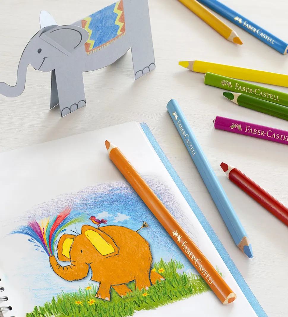 Faber-Castell Farveblyanter - Trekantet - Jumbo - 5,4 mm - 12 st