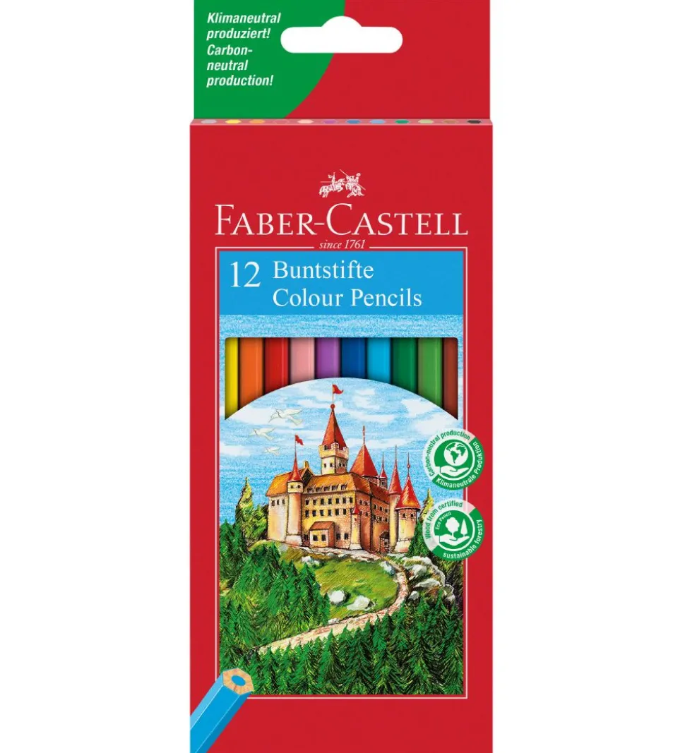 Faber-Castell Farveblyanter - Slot - 12 stk - Multifarvet