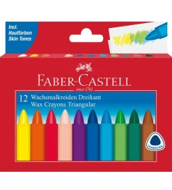Faber-Castell Farvekridt - Trekantet - 12 stk - Multi