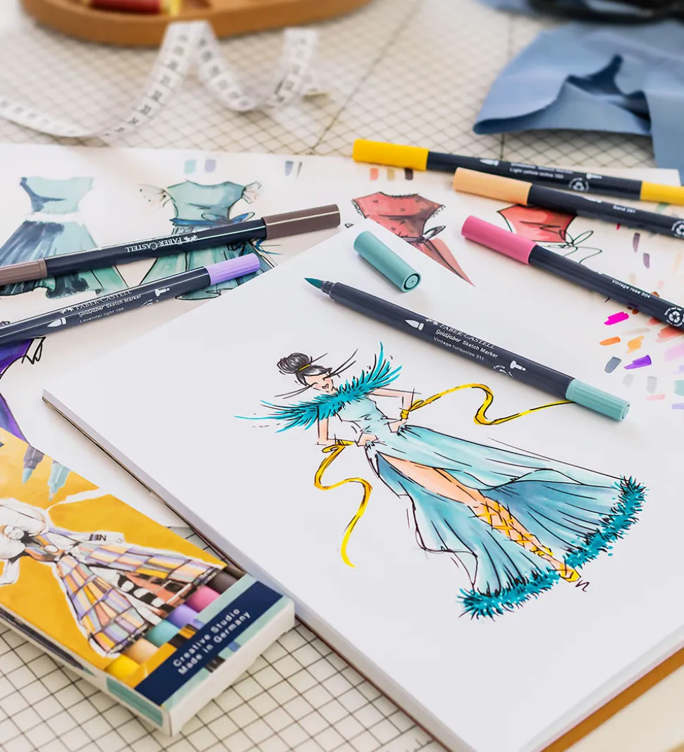 Faber-Castell Tuscher - 6 Stk. - Goldfaber Sketch - Fashion
