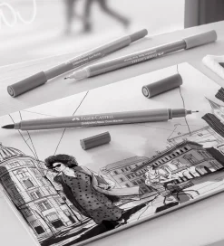 Faber-Castell Tuscher - 6 stk. - Grå