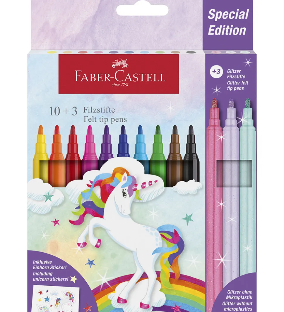Faber-Castell Tuscher - 13 stk. - Unicorn Pastel