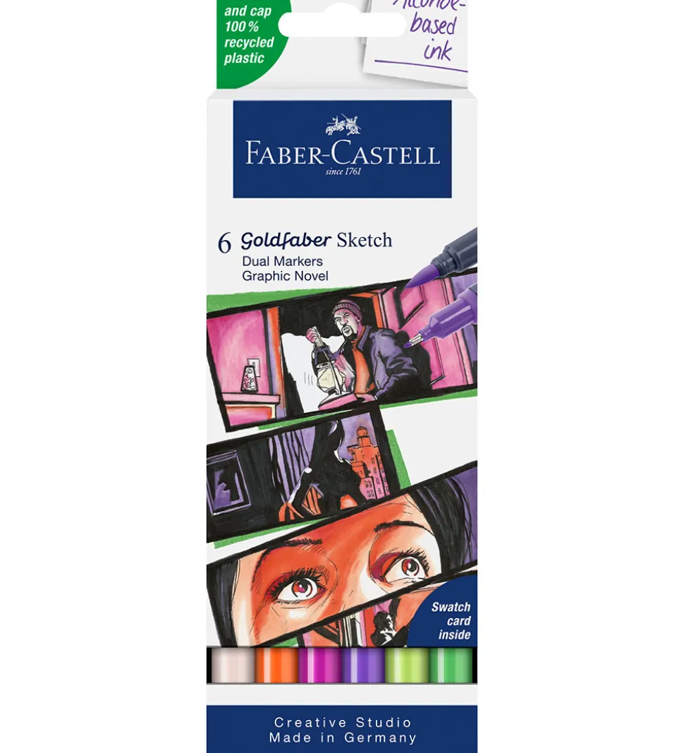 Faber-Castell Tuscher - 6 Stk. - Goldfaber Sketch - Graphic Nove