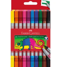 Faber-Castell Tuscher - Dobbelt Tyk/Tynd - 10 stk - Multifarvet