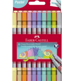 Faber-Castell Tuscher - Dobbelt Tyk/Tynd - 10 stk - Pastel