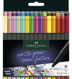 Faber-Castell Tuscher - Grip Finepen - 30 stk - Pastel/Neon