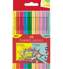 Faber-Castell Tuscher - Grip - 10 stk - Neon/Pastel