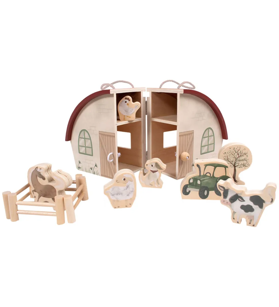 Filibabba Trælegetøj - Min Bondegård I Træ Med Dyr