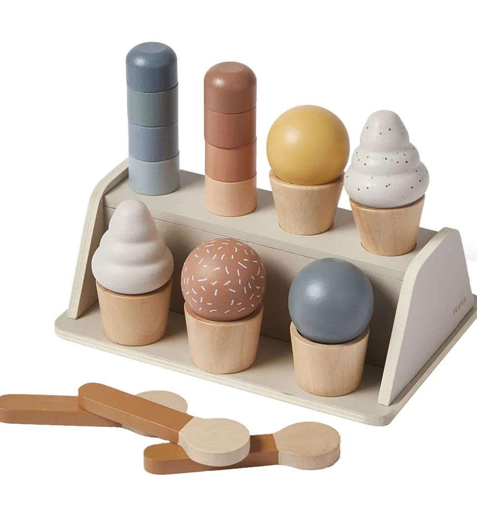 Flexa Isbod - Træ - Play - 18 Dele - Multi