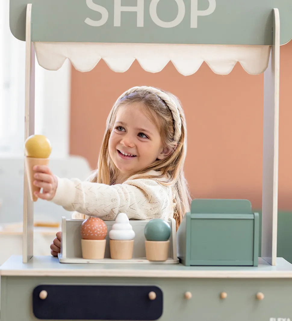 Flexa Isbod - Træ - Play - 18 Dele - Multi