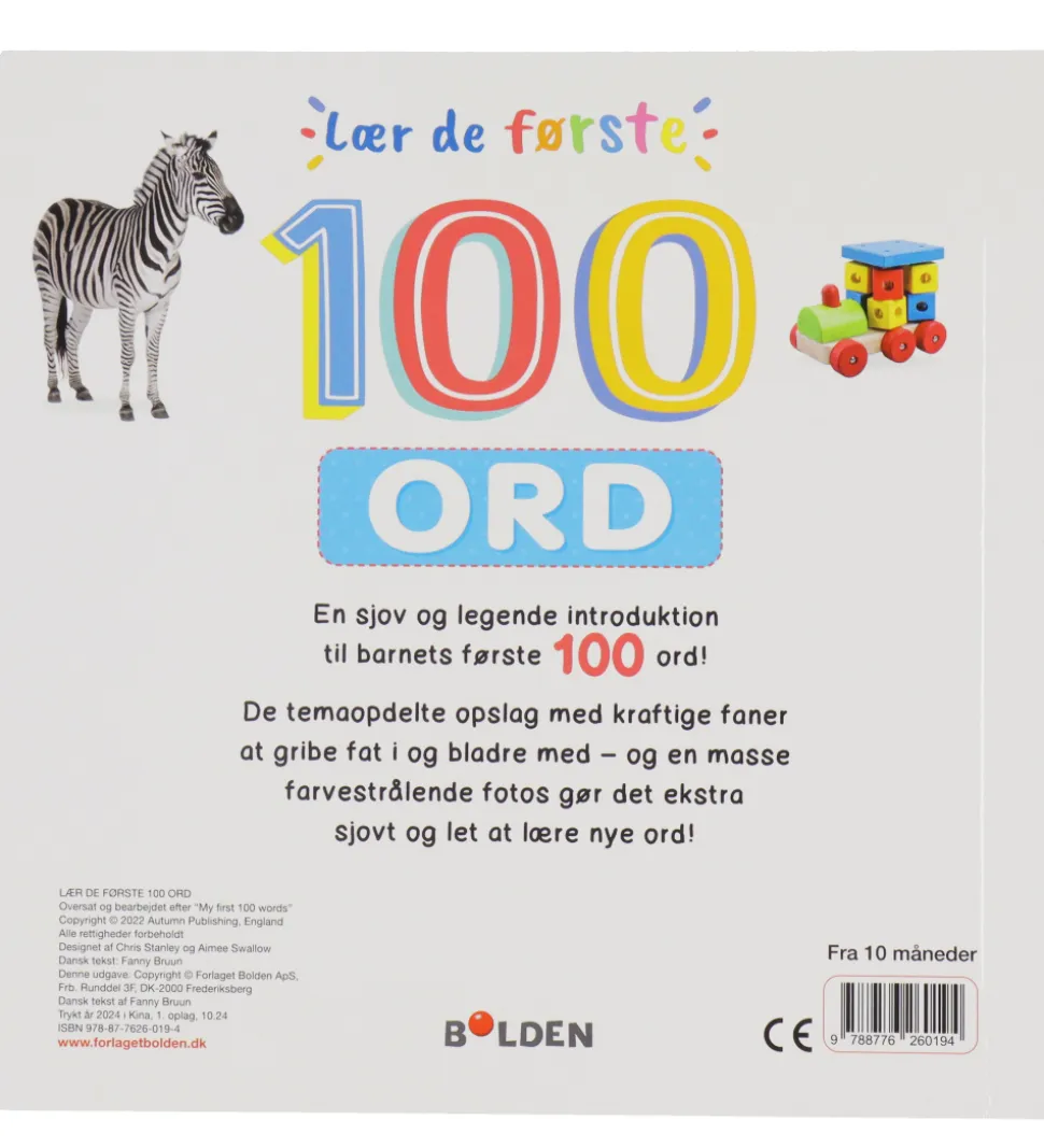 Forlaget Bolden Billedbog - Lær de første 100 ord