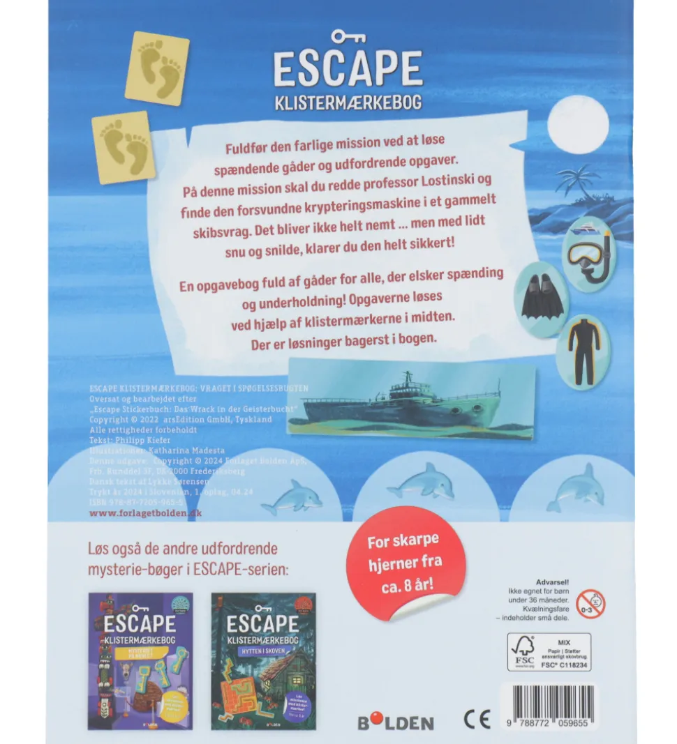 Forlaget Bolden Escape Klistermærkebog - Vraget i Spøgelsesbugte