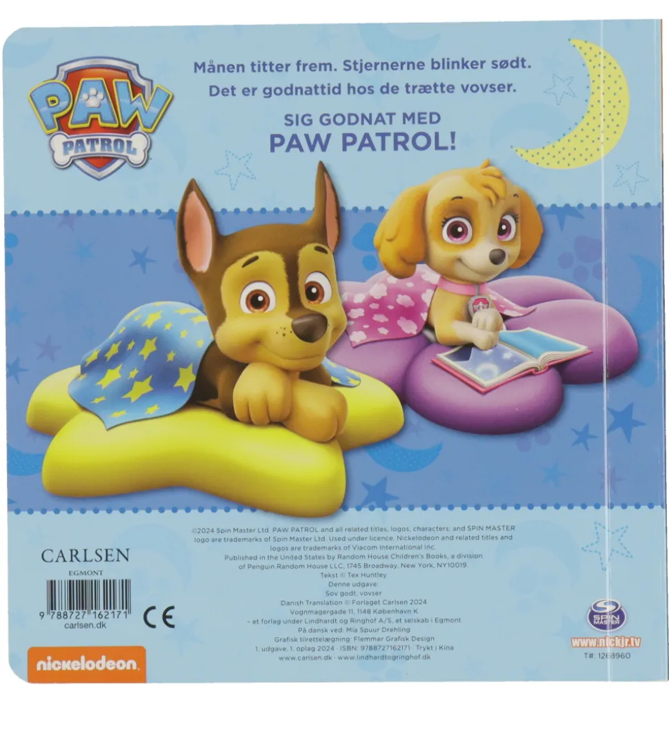 Forlaget Carlsen Billedbog - Sov Godt, Vovser - Paw Patrol - Dan
