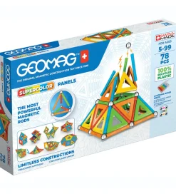 Geomag Magnetsæt - Supercolor Panels Recycled - 78 Dele