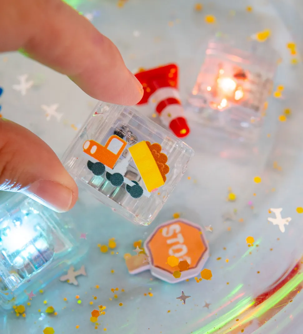 Glo Pals Sansekuber m. Lys - 6 Stk. - Awesome Autos