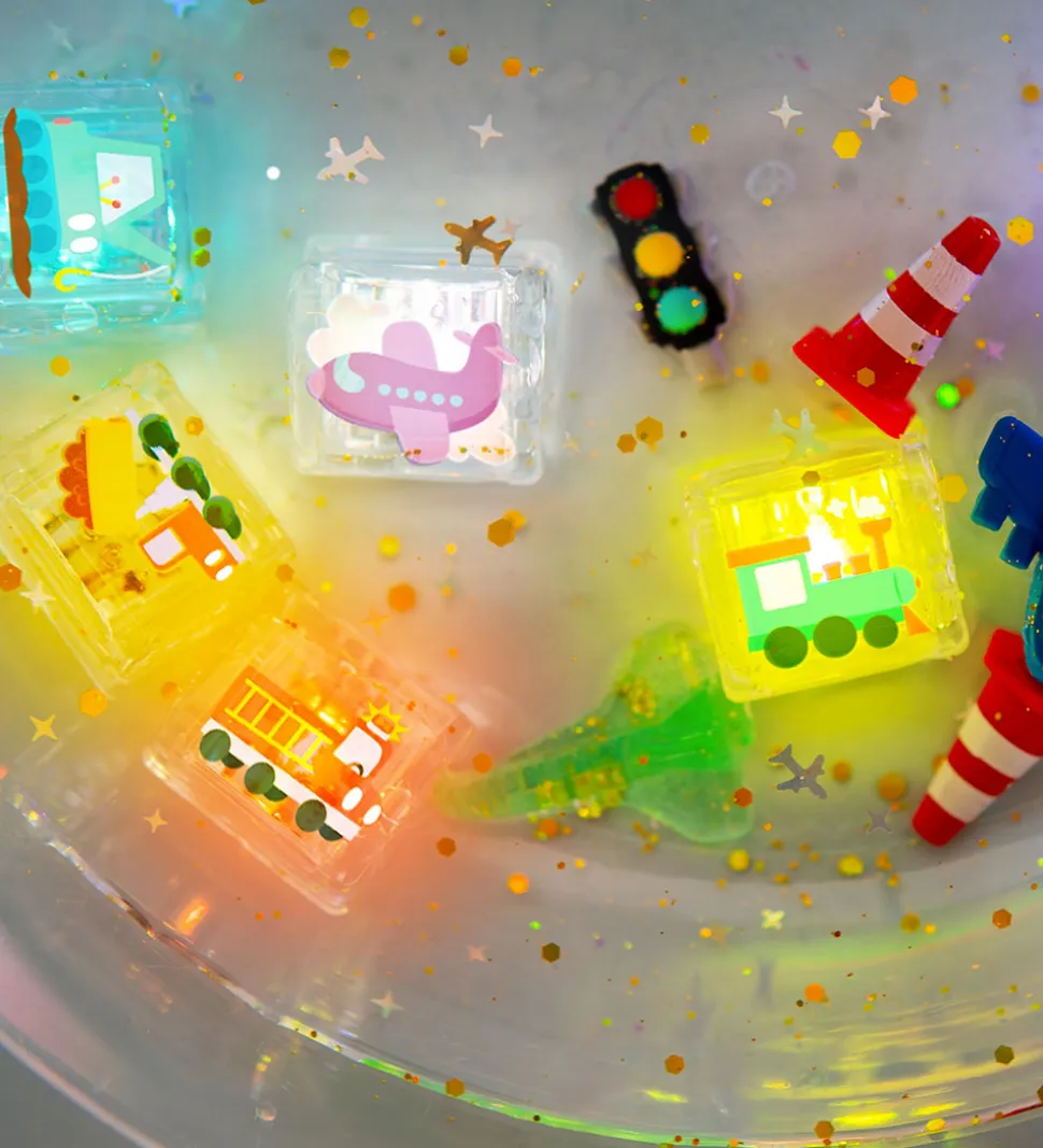 Glo Pals Sansekuber m. Lys - 6 Stk. - Awesome Autos