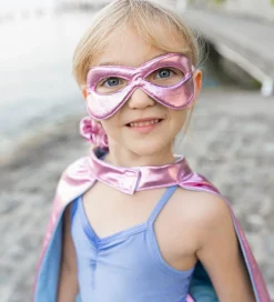 Great Pretenders Udklædning - Super-Duper - Metallic Pink/Light