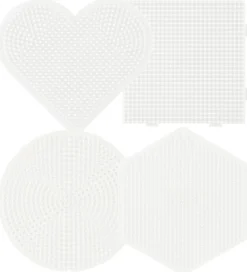 Hama Midi Perleplader - 4 stk. - Cirkel/Hjerte/Kvadrat/Sekskant