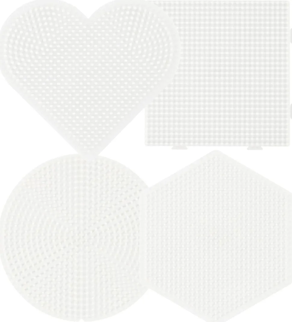 Hama Midi Perleplader - 4 stk. - Cirkel/Hjerte/Kvadrat/Sekskant