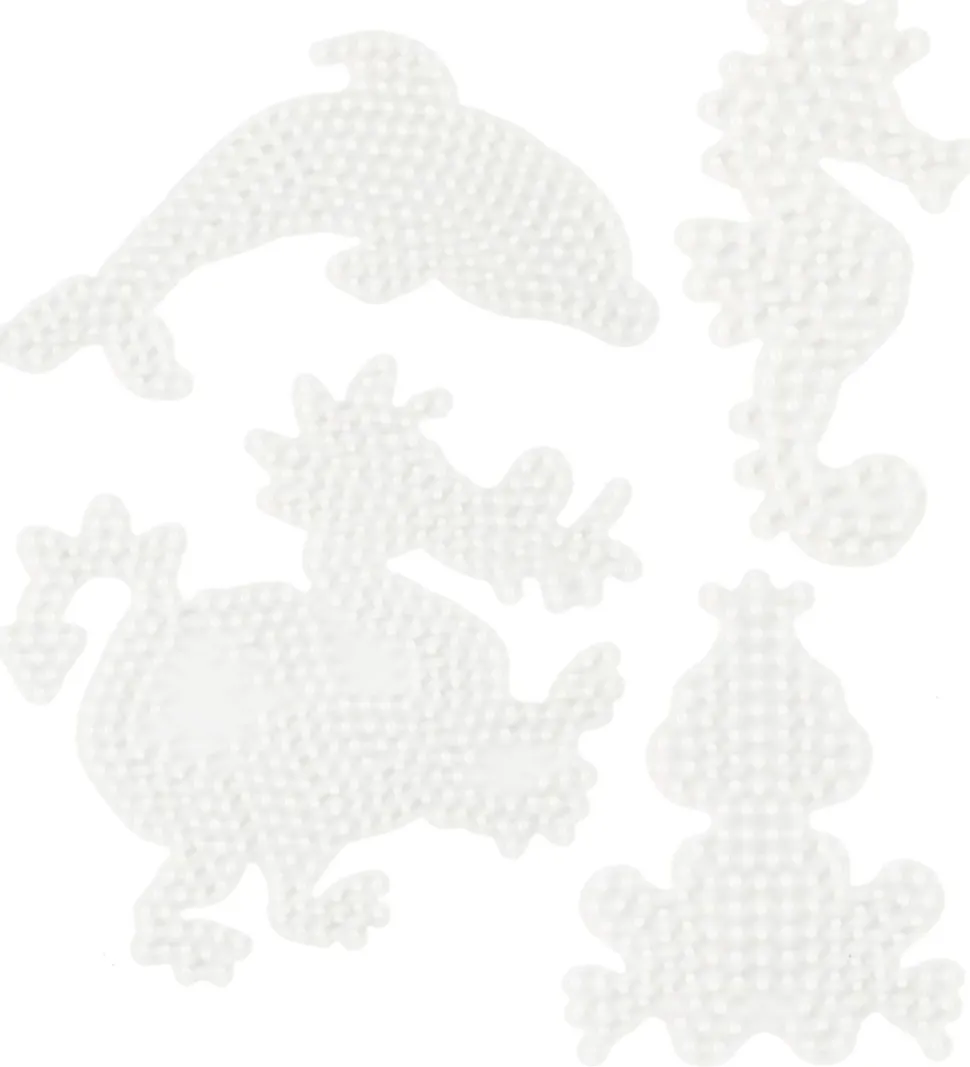 Hama Midi Perleplader - 4 stk - Delfin/Søhest/Frø/Drage