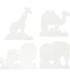 Hama Midi Perleplader - 4 stk - Løve/Kamel/Elefant/Giraf