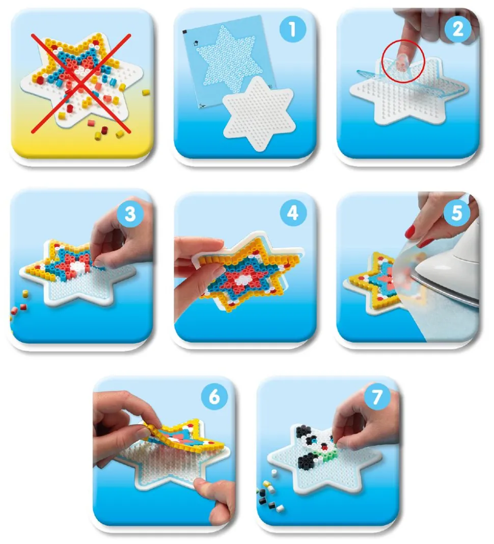 Hama Midi Perleplader m. Stickers - 5 stk/6 stk - Gemotrisk