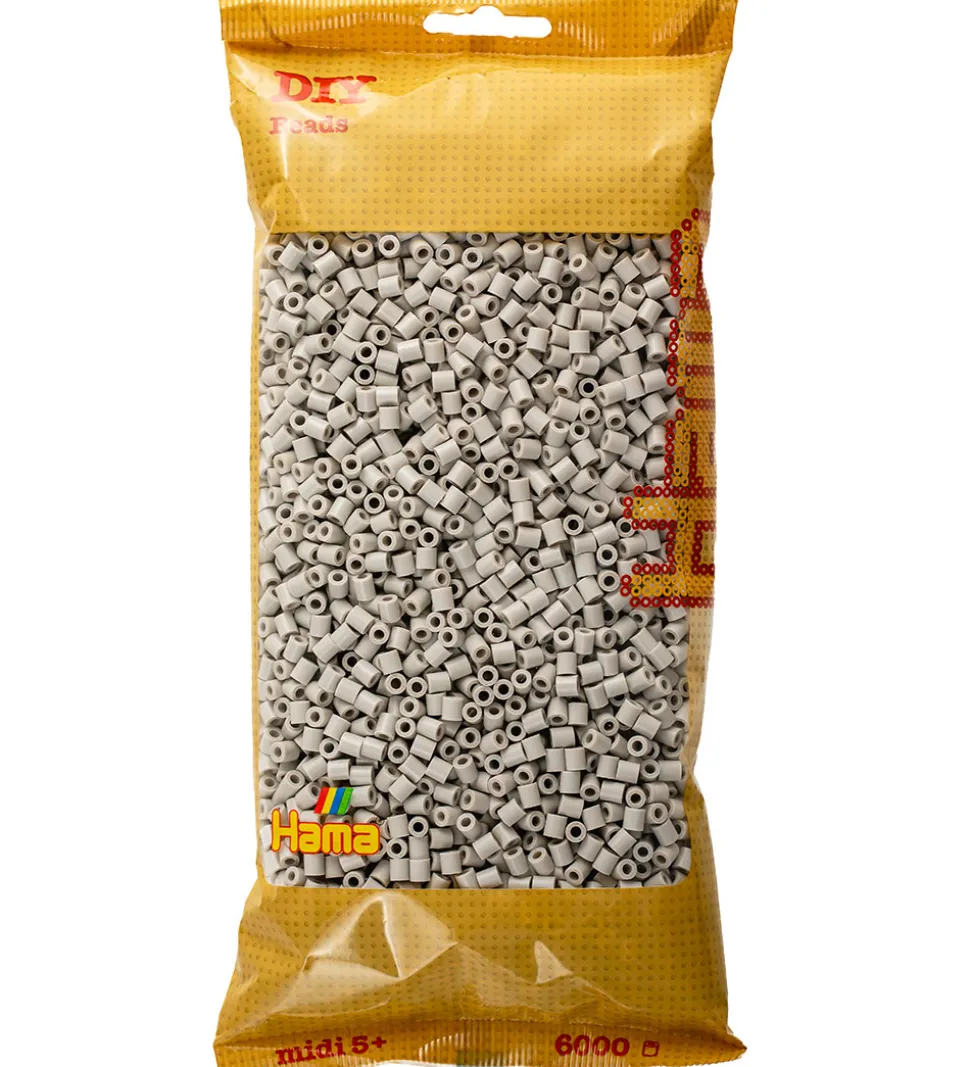 Hama Midi Perler - 6000 stk. - 109 Skyet Grå