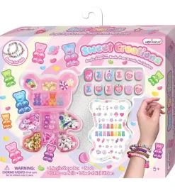 Hot Focus Kreasæt - Vedhæng & Perler I Æske Med Negle Stickers