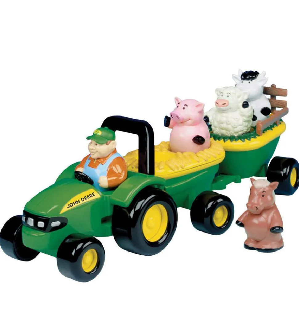 John Deere Arbejdsbil - 36 cm - Traktor m. Dyr