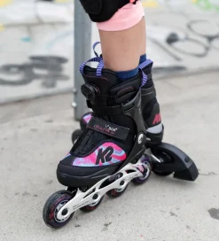 K2 Rulleskøjter - Charm Boa Alu - Sort/Rose/Blå - Inliner