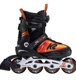 K2 Rulleskøjter - Hero Boa Alu - Sort/Rød/Orange - Inliner