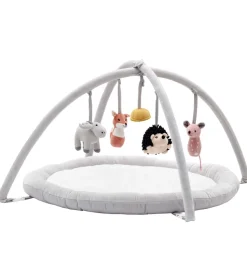 Kids Concept Aktivitetstæppe - Edvin - Grå m. Dyr