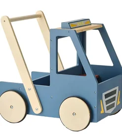 Kids Concept Gåvogn - Træ - Lastbil - Aiden - Blå