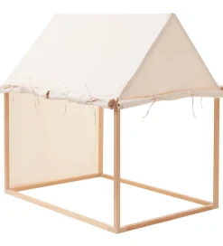 Kids Concept Legetelt - Hus - 110x84 cm - Naturhvid