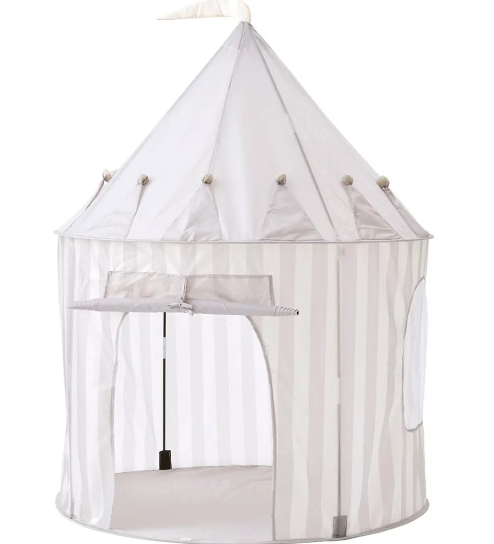 Kids Concept Legetelt - 100x130 cm - Grå Striber